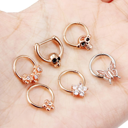 Anillo De Septum De 16g, Joyería Piercings De Septum, ...