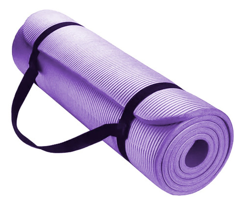 Mat 10 Mm Yoga Pilates Extra Grueso Largo Color Morado