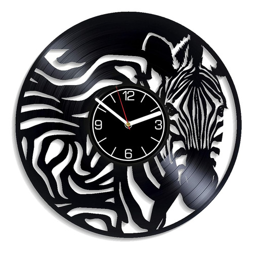 Kovides Zebra Disco De Vinilo Reloj De Pared Arte De La Natu