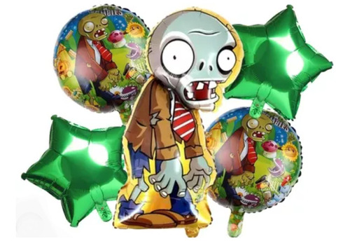 Globos Plantas Vs Zombis Pack Set X 5