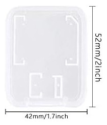 10 Fundas De Plástico Transparente Para Tarjetas De Memoria