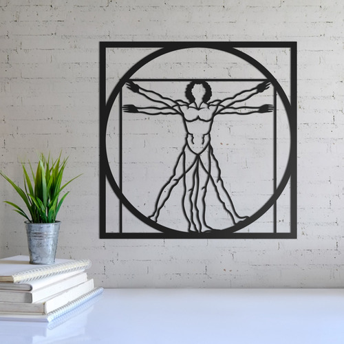 Imagem 1 de 2 de Quadro Decorativo Parede Diversos Homem Vitruviano 30cm