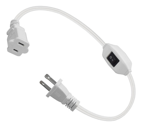 Cable De Extensión De 12,6 Con Interruptor, Enchufe De Ca