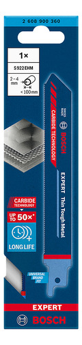 Lâmina Serra Sabre para Metal Bosch Expert S922ehm