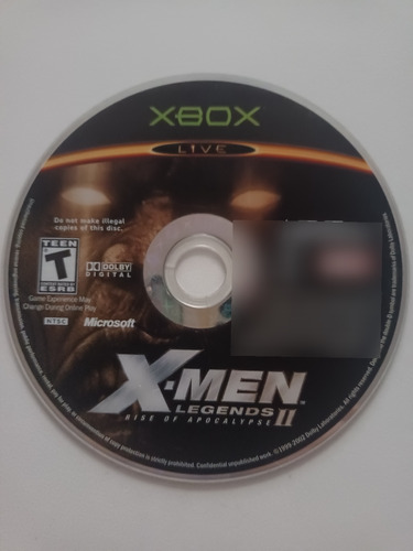 X-men Legends Rise Of Apocalypse 2 Xbox Clásico Sin Caja 