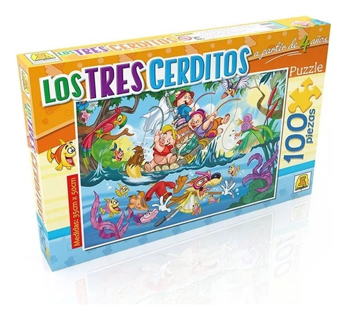 Puzzle Rompecabezas 100 Piezas Los Tres Cerditos Implas 225