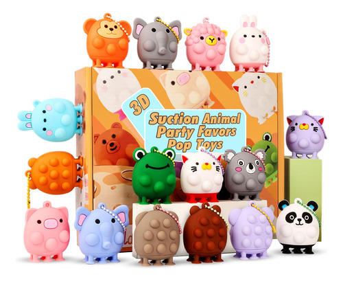 Juguetes De Succión Animal Pop Fidget Childfun, 12 Unidades
