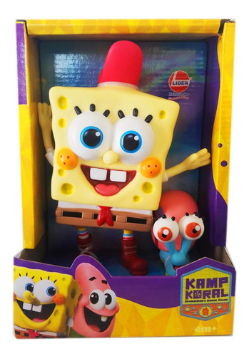 Boneco De Vinil Kamp Koral - Bob Esponja E Gary - Líder 3076