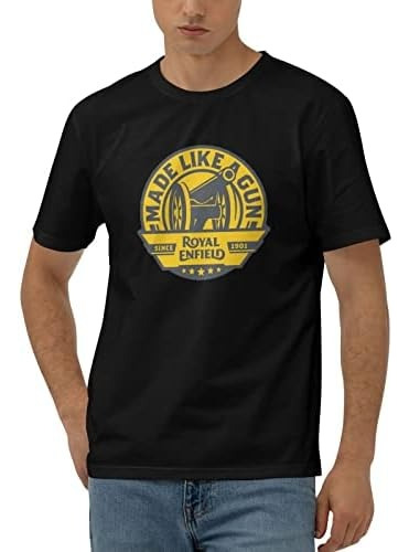 Playera Royal Enfield Con Logo Made Like A Gun