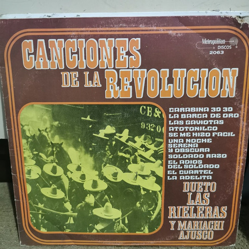 Disco Lp Dueto Las Rieleras-canciones De La Revolucion