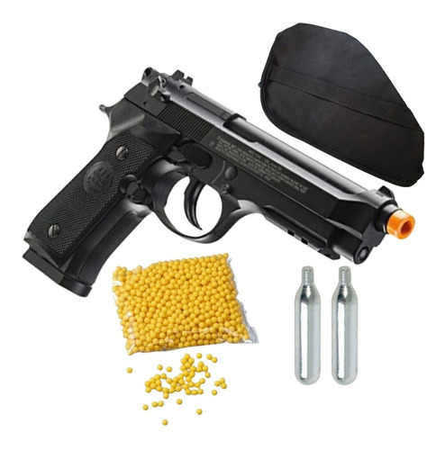 Marcadora Airsoft Co2 Beretta 92a1 Blowback Bbs 6mm Xtr P