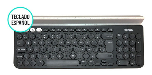 Teclado bluetooth Logitech K780 QWERTY español latinoamérica color negro y blanco