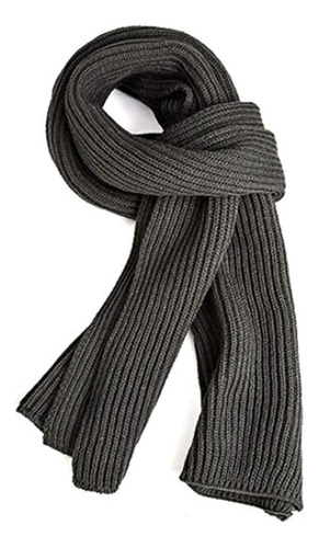 Bufanda Larga Unisex Clásica De Invierno Tejida En Color Lis