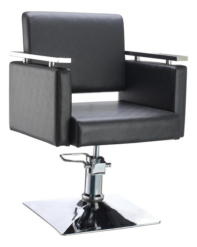 Silla Sillon Barbero Estetica Gran Shopping Hidraulico Salon Barberia Color Negro