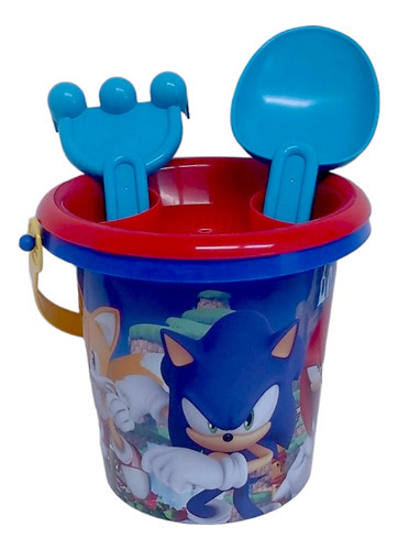 Juego De Playa Balde Con Accesorios Sonic The Hedgehog 