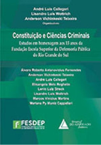 Constituiçao E Ciencias Criminais