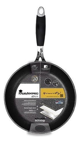 Frypan 24x5.0cm Forg Alu Ind Gravity+ - Bergner Color Negro