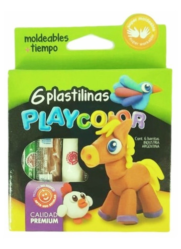 Plastilina X6 No Tóxicas Escuela Primaria Clase De Plástica 