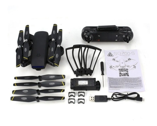 Imagen 8 de 8 de Dron Plegable Control Wifi, Cámara Dual, 1080p Sg700-d