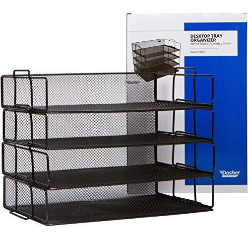 Bandeja De Papel Apilable Organizador De Escritorio 4 Nivele