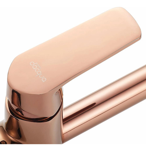 Torneira Monocomando Cozinha Bica Alta Cobre - Sensi Dacqua Acabamento Metal Cobre Cromado