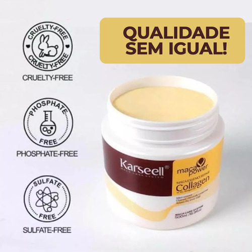 Kit Karseell Collagen Máscara E Progressiva Liso Imediato