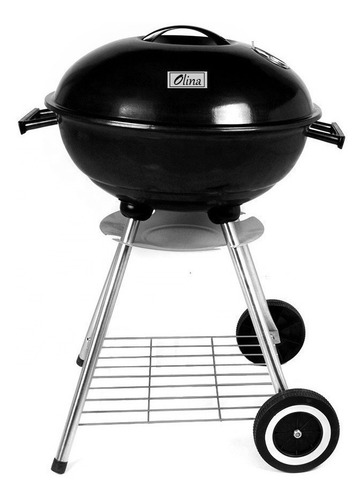 Imagen 2 de 3 de Parrilla móvil Olina Parrilla a carbón redonda para asados 74cm de alto 15.5cm de profundidad y 44.5cm de diámetro negra