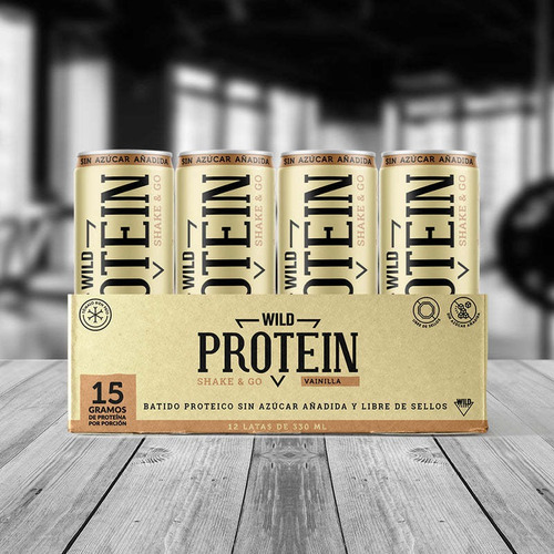 Imagen 1 de 1 de Wild Foods Shake&go Vainilla Protein 330 Ml (12 Unidades)