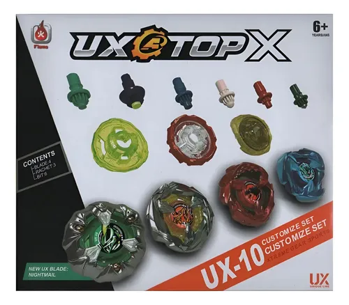 Beyblade X Ux-10 Customize Set U Mail Knight Con Lanzador Color