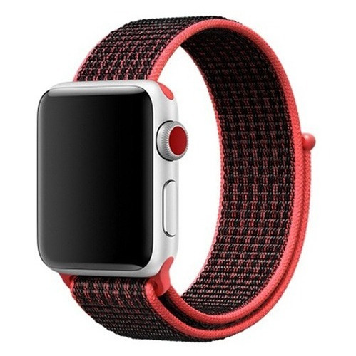 Malla Fucsia Y Negro Compatible Apple Watch Serie 2 De 38mm 