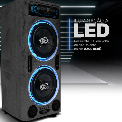 Caixa Som Bob Amplificada Residencial Shutt 520w Player Bt