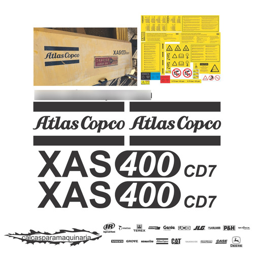 Juego De Calcas Para Atlas Copco Xas400 Cd7