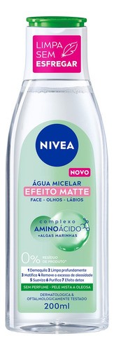 Nivea Água Micelar Facial Limpeza 7 Em 1 Efeito Matte 200ml