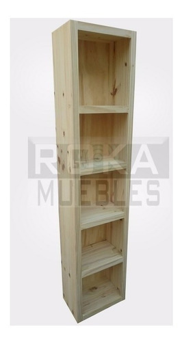 Imagen 1 de 2 de Biblioteca Asia 40x25x180 Librero Pino Roka