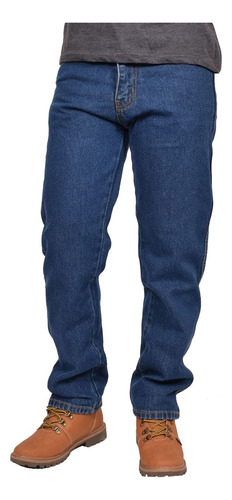 Pack 3 Vaqueros Recto Clásico Para Hombre Mezclilla Gruesa