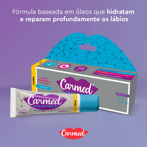 Hidratante Labial Carmed Acido Hialurônico Vitamina E 10g