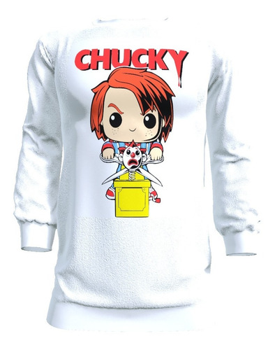 Polerón Diseño Chucky Funko, Poliéster Tacto Algodón