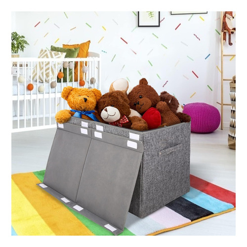 Caixa De Brinquedos Dobrável Grande Populy Com Tampa