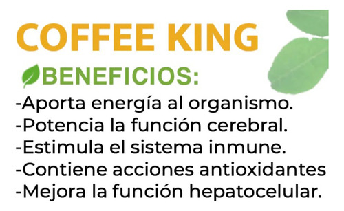 Coffee King Ganoderma Reishi Shitake Cordyceps 22 Sobres
