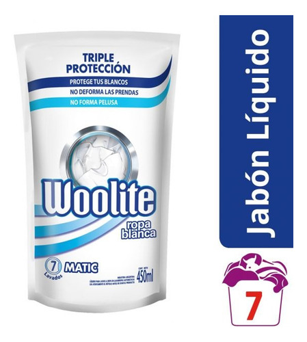 Jabon Liquido Woolite Blanco X 900 Pack X 3 