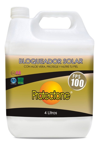 Granel Bloqueador Solar Fps 50+  Protectone 4lts. 