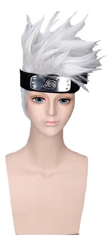 Peluca De Cosplay Flagstaff Kakashi, Pelo Corto, Gris Platea