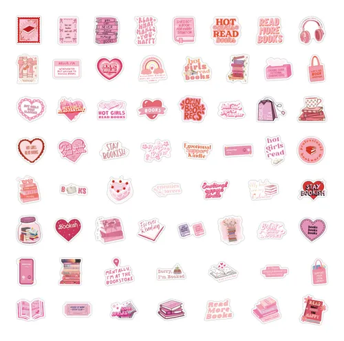 Porn Smut-a, 60 Hojas, 60 Pegatinas Rosas Con Forma De Libro