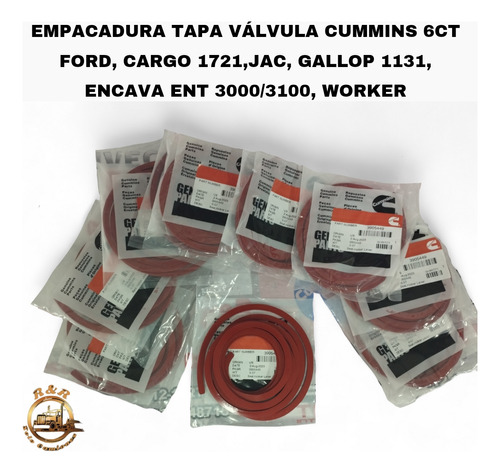 Empacadura Tapa Válvula Cummins 6ct , Para Gallop 1131