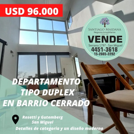 Imagen 1 de 14 de Departamento Tipo Duplex Planta Alta - San Miguel Greenhouses