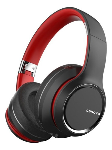 Audifono Lenovo Hd200 Negro Bluetooh 5.0 Vincha Over Ear Color Negro/Rojo