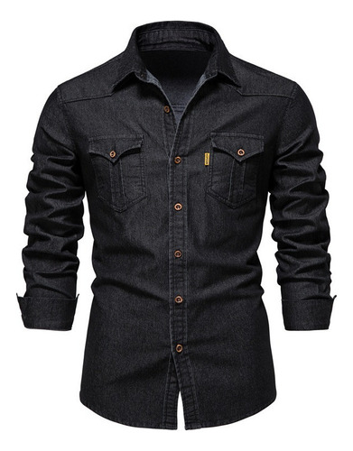 Camisa De Vaquero Casual Para Hombres