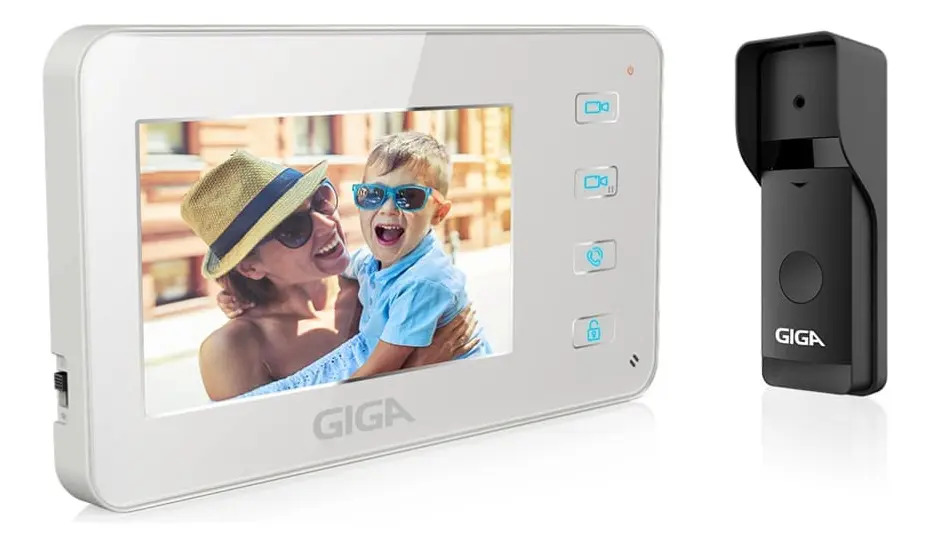 Sistema De Vídeo Porteiro- Gsvdp4000- Giga Cor Preto E Branco