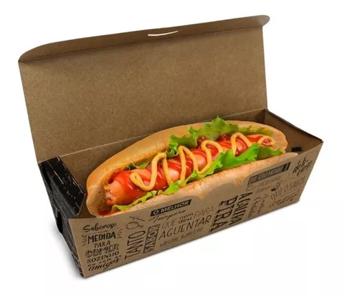 Embalagem para Hot Dog G – 23,5 x 9 x 7 cm – 100 Unidades – Villas