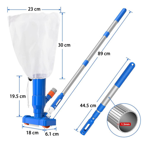 Juego De Aspirador Pool Jet Limpiafondos Para Piscinas